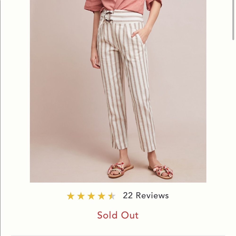 Anthropologie Oasis Striped Pants